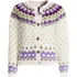 Women's Lofty Birdseye Fair Isle Cardigan Sweater, Front
