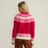 Women's Lofty Birdseye Fair Isle Cardigan Sweater, Back