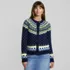 Women's Lofty Birdseye Fair Isle Cardigan Sweater, Front