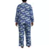 Women's Plus Size Flannel 2 Piece Pajama Set - Long Sleeve Shirt and Pants, Back