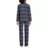 Women's Flannel 2 Piece Pajama Set - Long Sleeve Shirt and Pants, Back