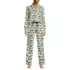 Women's Flannel 2 Piece Pajama Set - Long Sleeve Shirt and Pants, Front