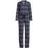 Women's Flannel 2 Piece Pajama Set - Long Sleeve Shirt and Pants, Front