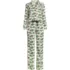 Women's Flannel 2 Piece Pajama Set - Long Sleeve Shirt and Pants, Front