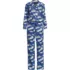 Women's Plus Size Flannel 2 Piece Pajama Set - Long Sleeve Shirt and Pants, Front
