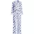 Women's Flannel 2 Piece Pajama Set - Long Sleeve Shirt and Pants, Front