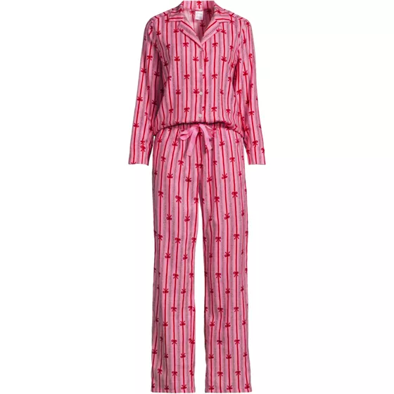 Women's Flannel 2 Piece Pajama Set - Long Sleeve Shirt and Pants - primary