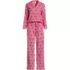 Women's Tall Flannel 2 Piece Pajama Set - Long Sleeve Shirt and Pants, Front
