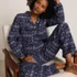 Women's Flannel 2 Piece Pajama Set - Long Sleeve Shirt and Pants, alternative image