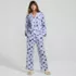 Women's Flannel 2 Piece Pajama Set - Long Sleeve Shirt and Pants, alternative image