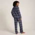 Women's Flannel 2 Piece Pajama Set - Long Sleeve Shirt and Pants, Back