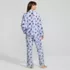 Women's Flannel 2 Piece Pajama Set - Long Sleeve Shirt and Pants, Back