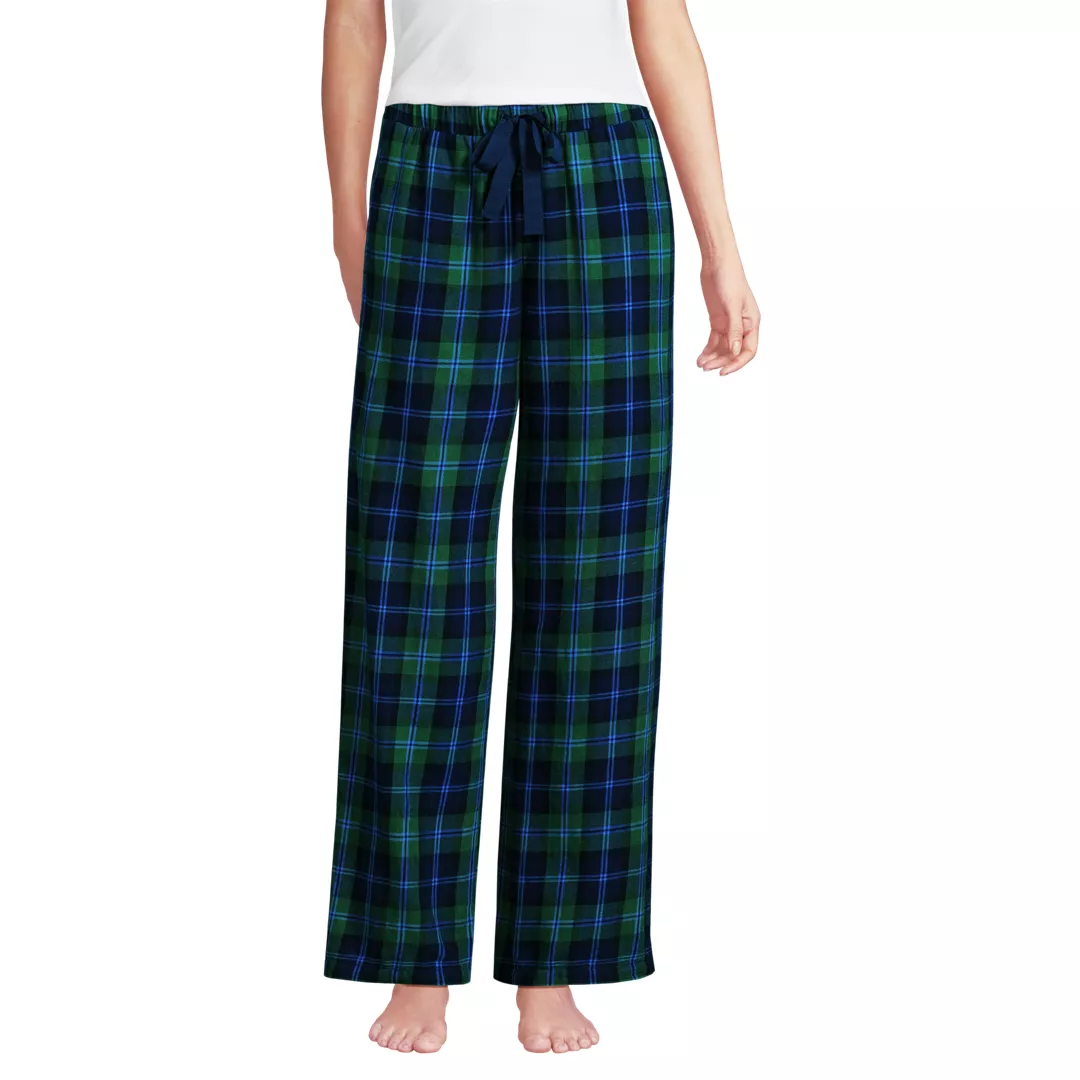 Women's Flannel Wide Leg Sleep Pants