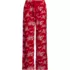 Women's Flannel Wide Leg Sleep Pants, Front
