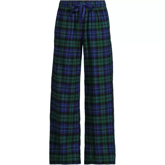Women's Flannel Wide Leg Sleep Pants - primary