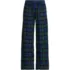 Women's Petite Flannel Wide Leg Sleep Pants, Front