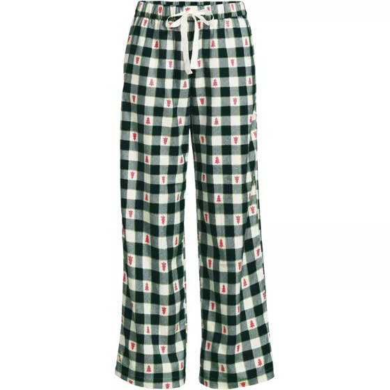 Women's Flannel Wide Leg Sleep Pants - primary