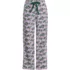 Women's Flannel Wide Leg Sleep Pants, Front