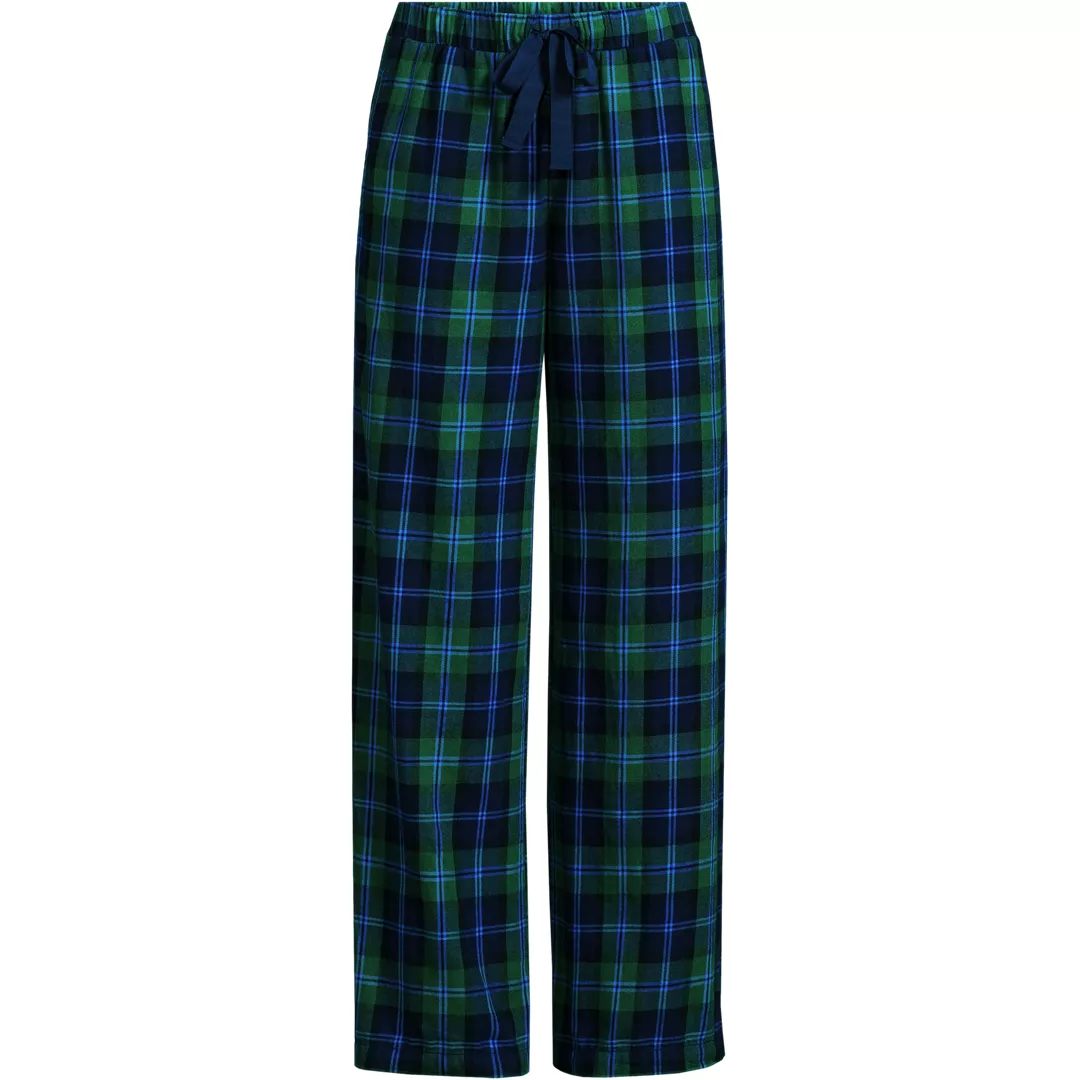 Women's Flannel Wide Leg Sleep Pants