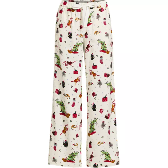 Women's Flannel Wide Leg Sleep Pants - primary