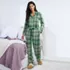 Women's Flannel Wide Leg Sleep Pants, alternative image