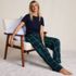 Women's Flannel Wide Leg Sleep Pants, alternative image