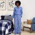 Women's Flannel Wide Leg Sleep Pants, alternative image