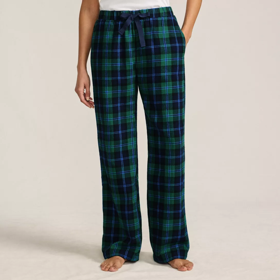 Women's Flannel Wide Leg Sleep Pants
