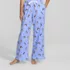 Women's Flannel Wide Leg Sleep Pants, Front