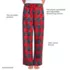 Women's Flannel Wide Leg Sleep Pants, alternative image
