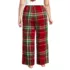Women's Plus Size Flannel Wide Leg Sleep Pants, Back