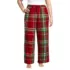 Women's Plus Size Flannel Wide Leg Sleep Pants, Front