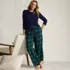 Women's Plus Size Flannel Wide Leg Sleep Pants, alternative image