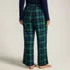 Women's Plus Size Flannel Wide Leg Sleep Pants, Back