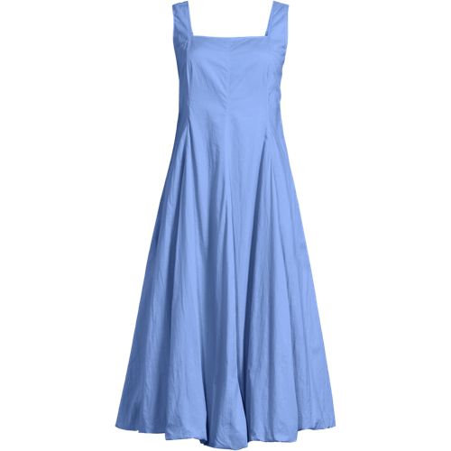 Women's Sleeveless Cambric Bubble Hem Midi Dress, Front