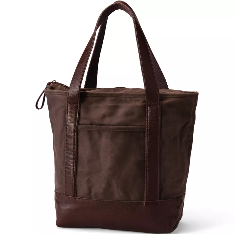 Waxed Canvas Tote, Front