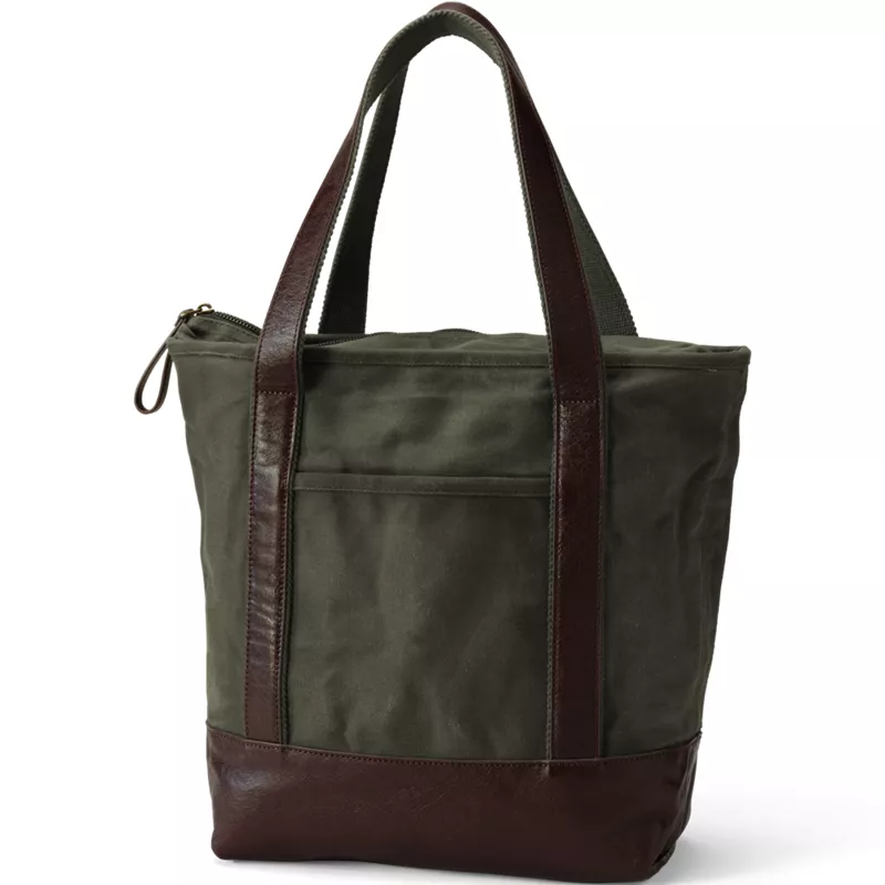 Waxed Canvas Tote, Front
