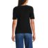 Women's Elbow Sleeve Silky Knit Ruched Top, Back