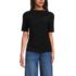 Women's Elbow Sleeve Silky Knit Ruched Top, Front