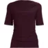 Women's Elbow Sleeve Silky Knit Ruched Top, Front