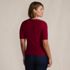 Women's Plus Size Elbow Sleeve Silky Knit Ruched Top, Back