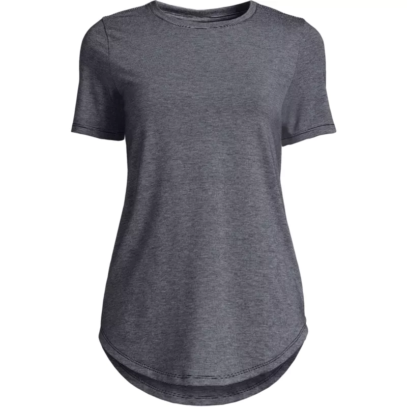 Women's Plus Size Short Sleeve Cooling Performance Tunic Tee, Front
