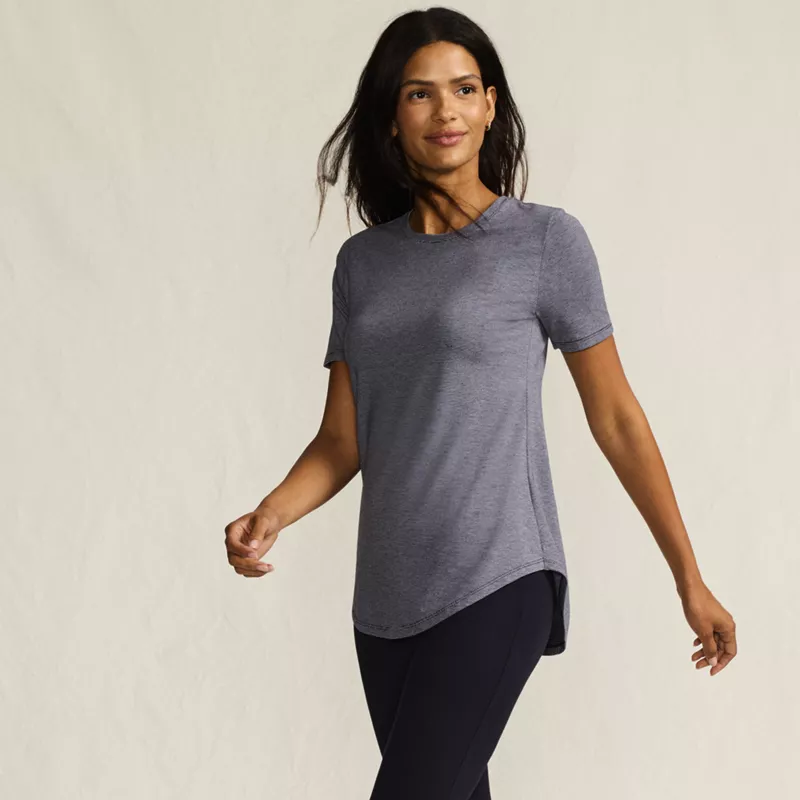 Women's Short Sleeve Cooling Performance Tunic Tee, alternative image