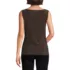 Women's Sleeveless Silky Knit Drape Front Top, Back