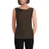 Women's Sleeveless Silky Knit Drape Front Top, Front