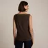 Women's Sleeveless Silky Knit Drape Front Top, Back