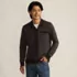 Men's Long Sleeve Washable Merino Button Through Sweater Polo, Front
