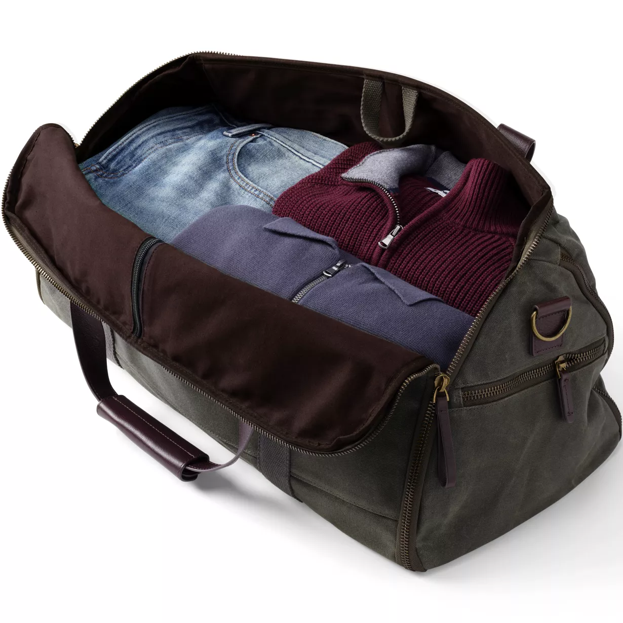 Waxed Canvas Convertible Garment Duffle
