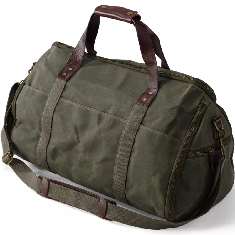 Waxed Canvas Convertible Garment Duffle, Front