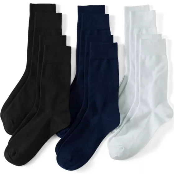 Men's Cotton Crew Socks 6 Pack - primary